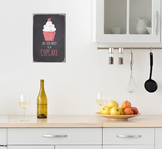 Blechschild - Cupcake Wohnbeispiel