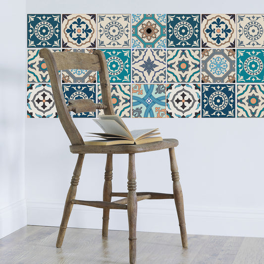 Stickerfliesen - Petra 12er-Set Wohnbeispiel