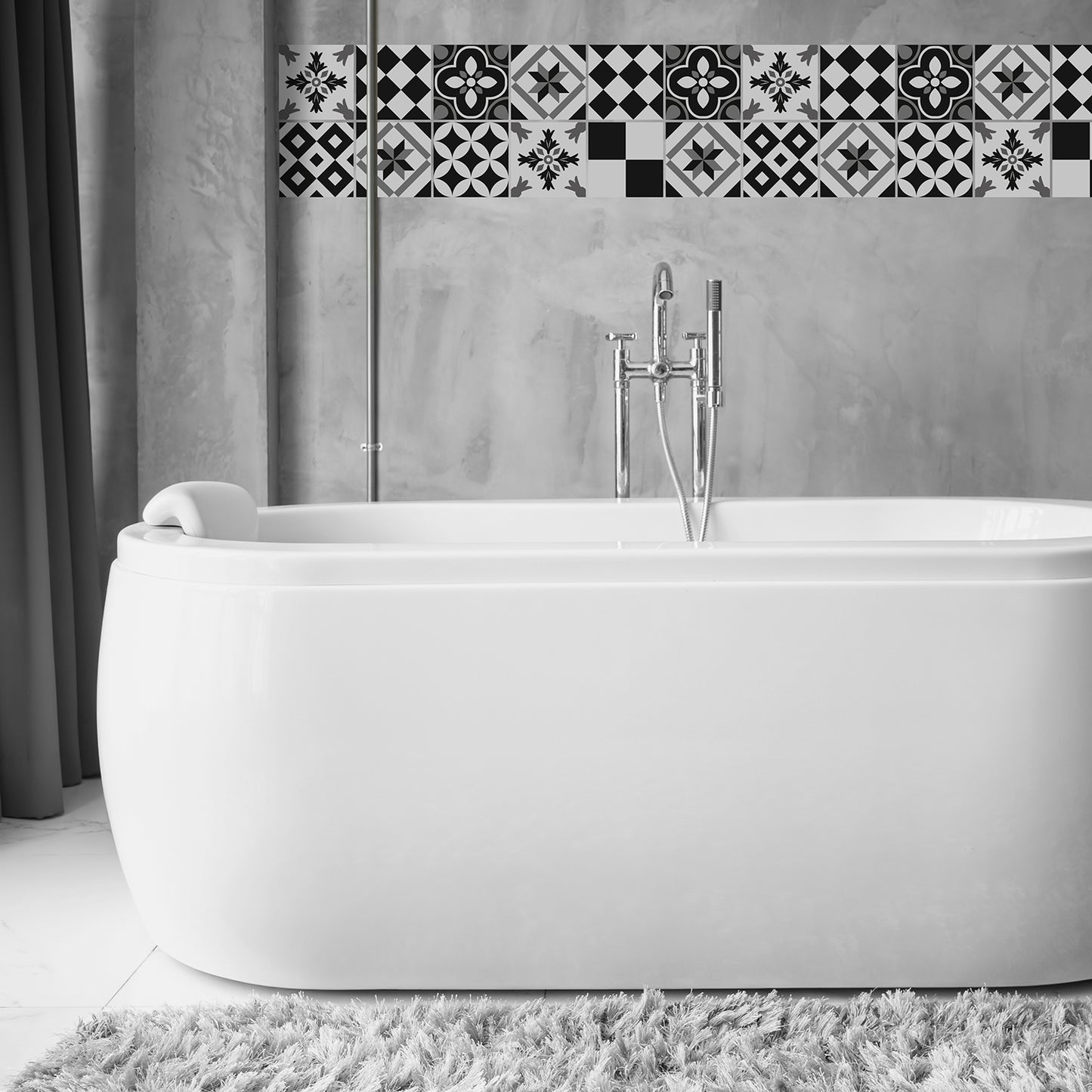 Stickerfliesen - Ighta 12er-Set Wohnbeispiel