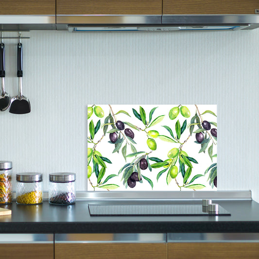 Spritzschutz - Purple and Green Grapes Wohnbeispiel