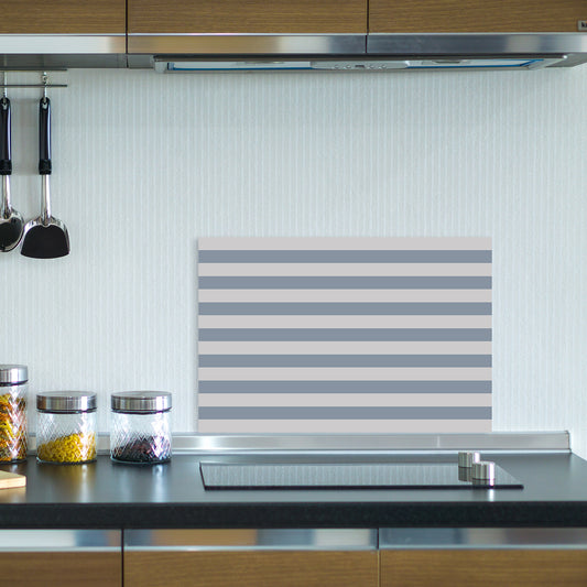 Spritzschutz - Striped Blued Wohnbeispiel