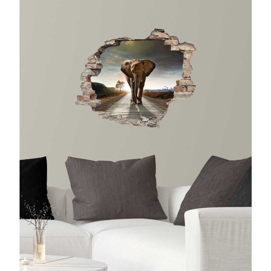 3D-Effekt - Elephant Wohnbeispiel