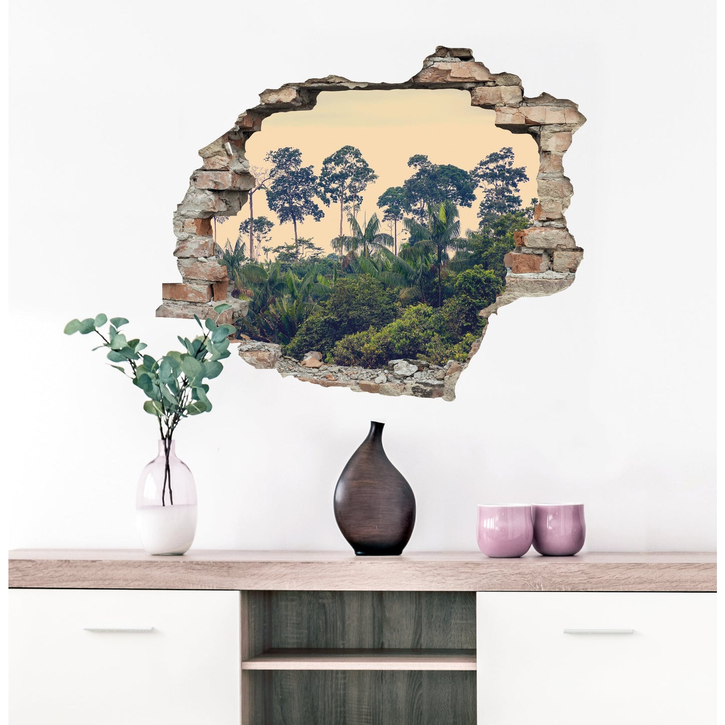 3D-Effekt - Dschungel Wohnbeispiel