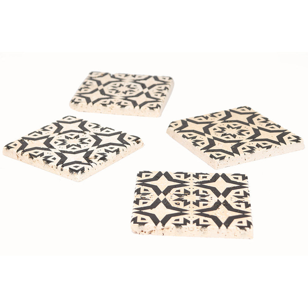 Steinuntersetzer-Set - Mariana Detail