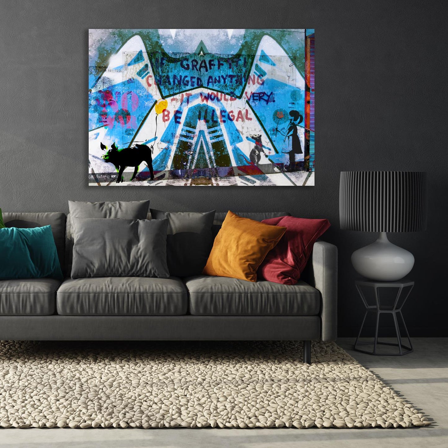 Acrylglasbild - Colorful Graffiti III