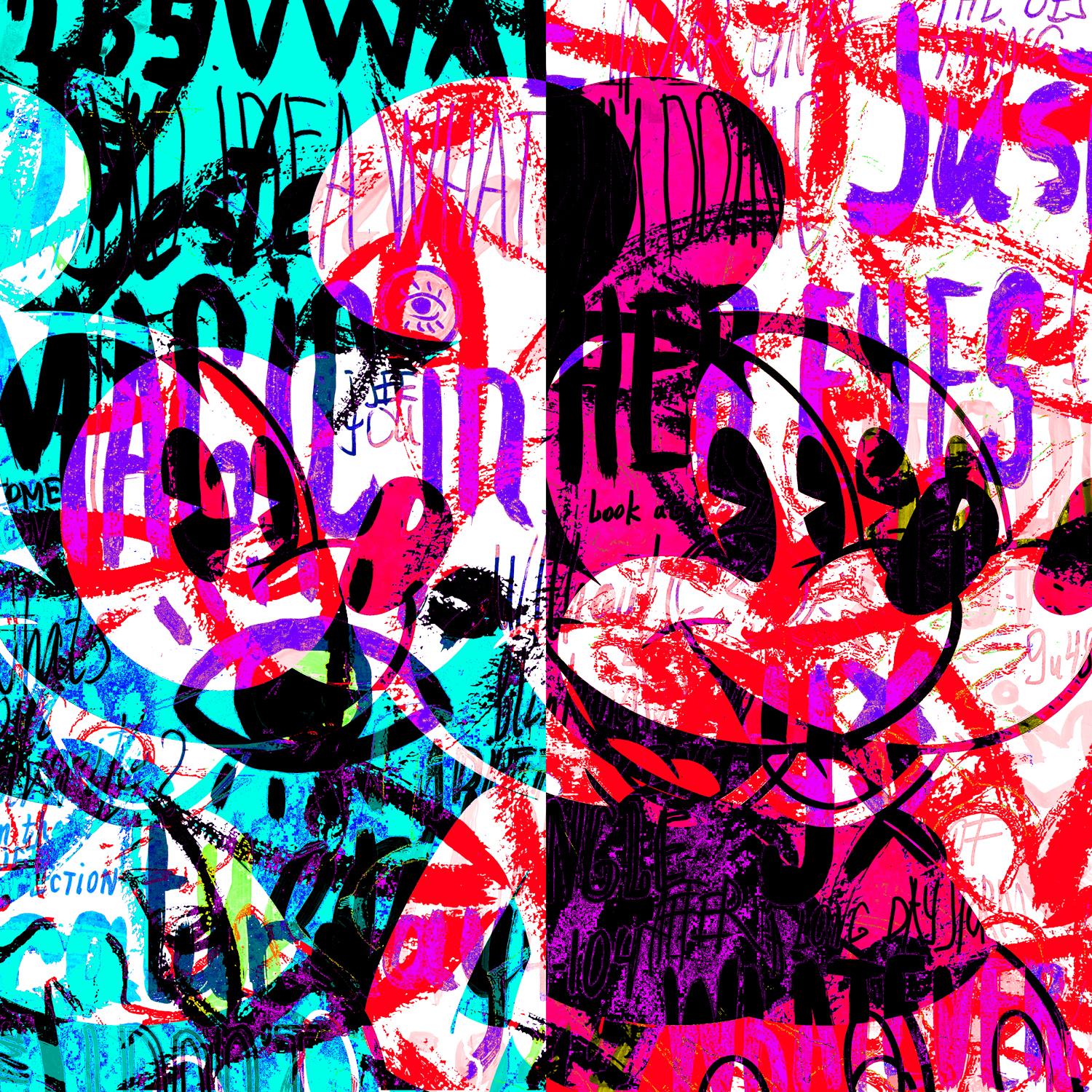 Acrylglasbild - Colorful Mickey Artikelbild