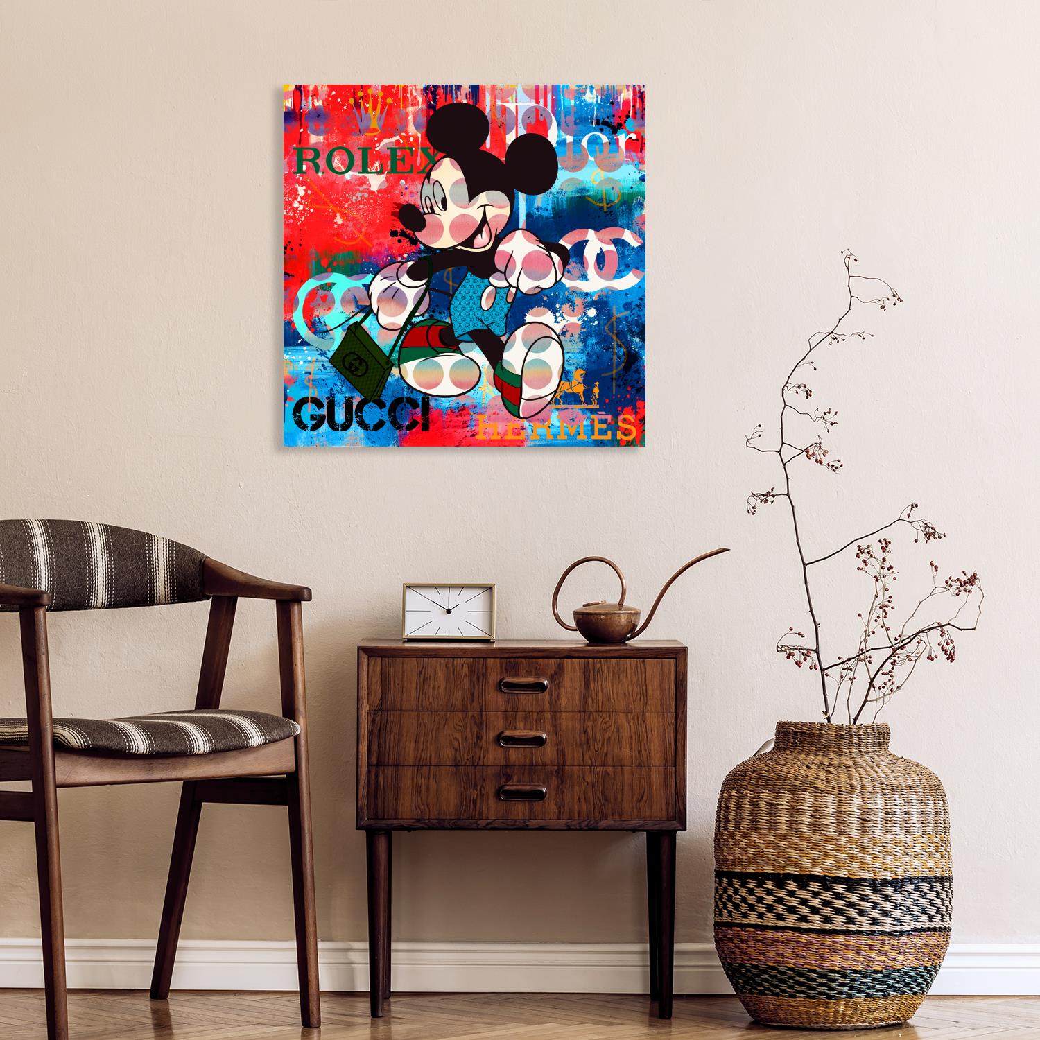 Acrylglasbild - Rich Mickey Wohnbeispiel