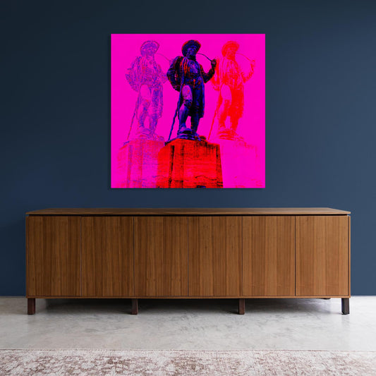 Acrylglasbild - Leineweber Pink