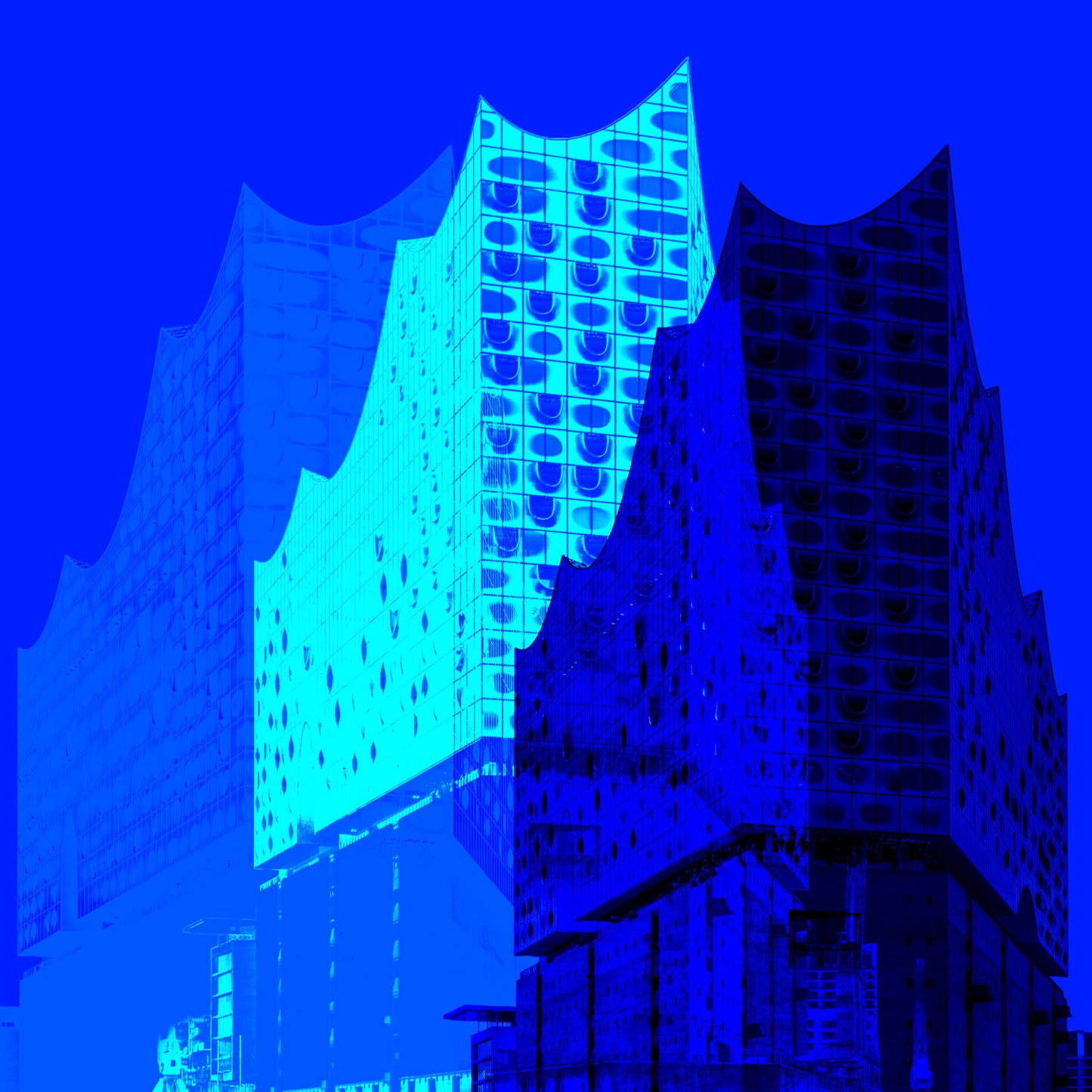Acrylglasbild - Elbphilharmonie Hamburg Blau