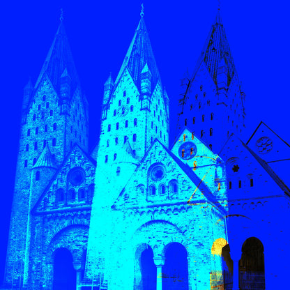 Acrylglasbild - Paderborn Dom Blau