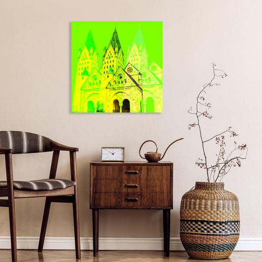Acrylglasbild - Paderborn Dom Grün