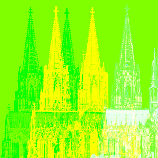 Acrylglasbild - Köln Dom Grün