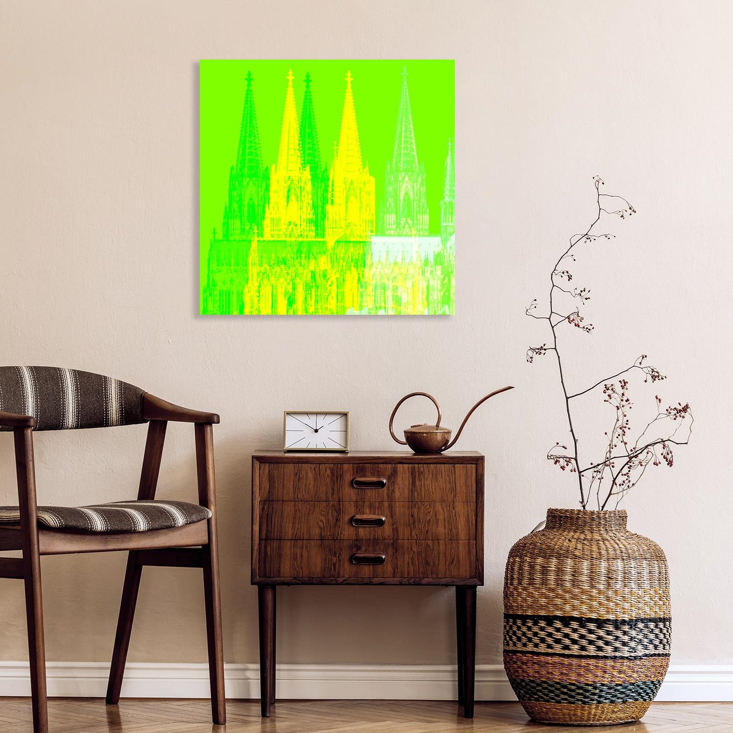 Acrylglasbild - Köln Dom Grün