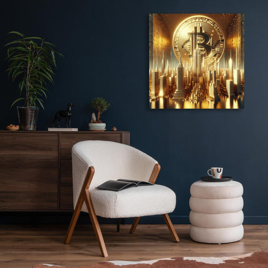 Acrylglasbild - Bitcoin City