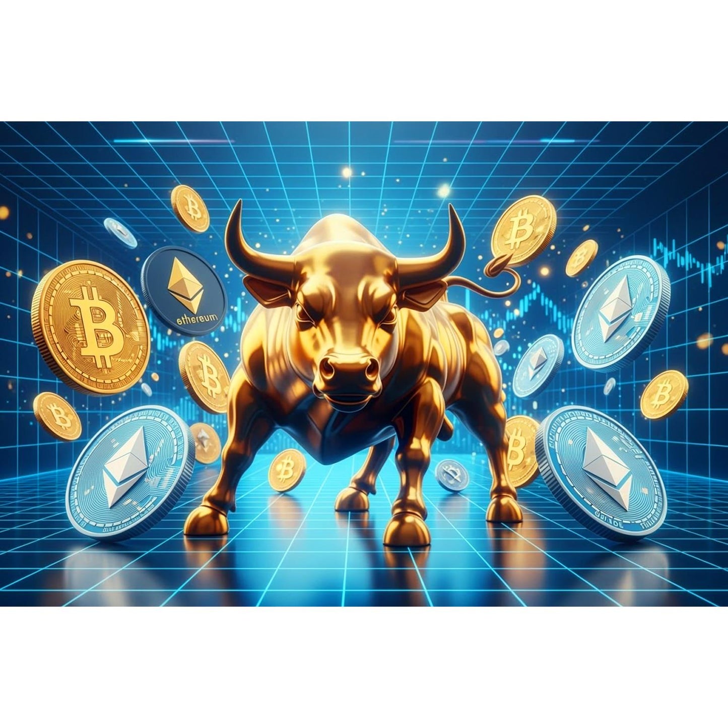 Acrylglasbild - BTC and ETH