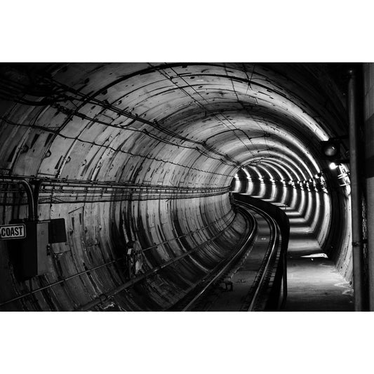 Aluminiumbild - U-Bahn Tunnel