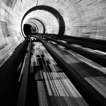 Aluminiumbild - Tunnel