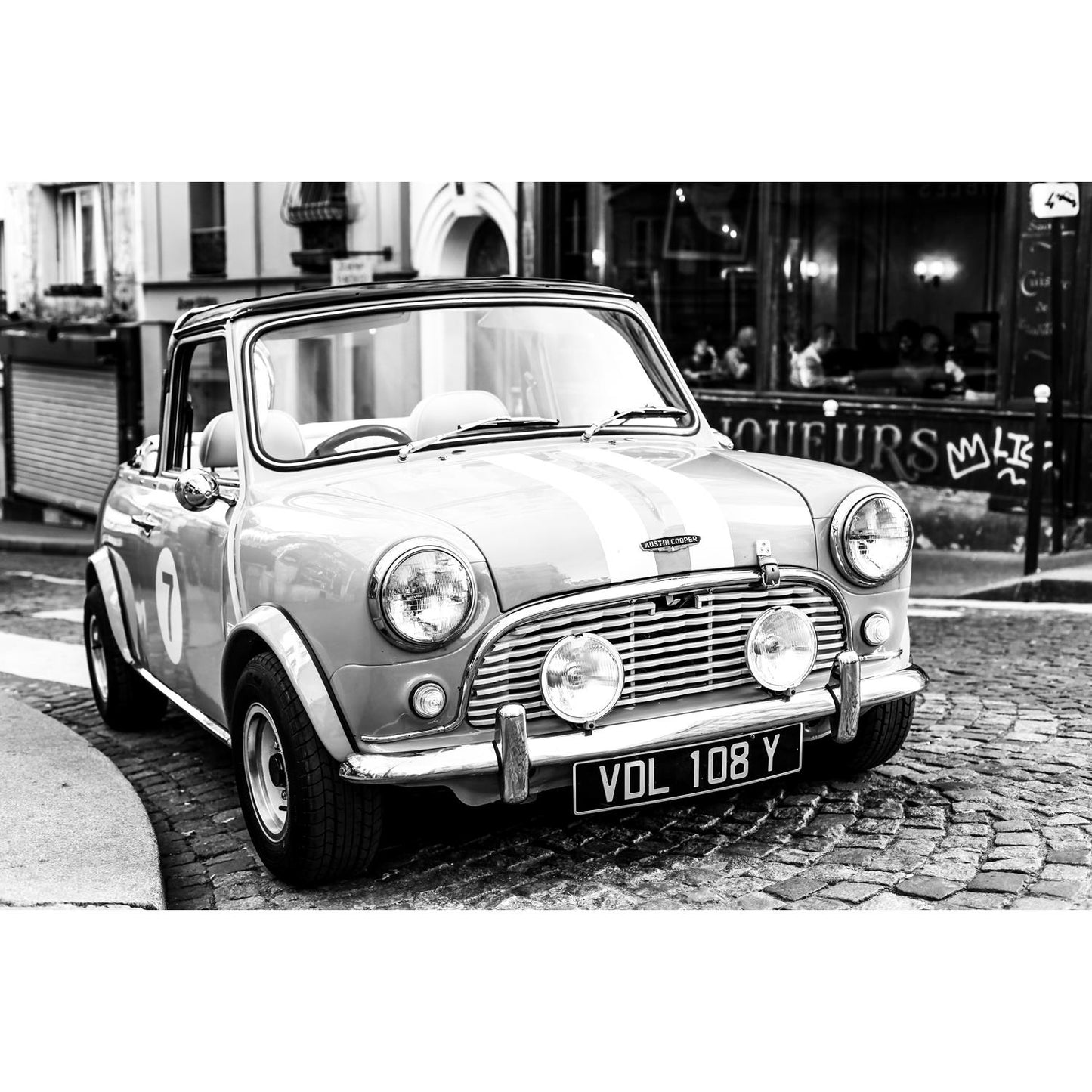 Aluminiumbild - Nummer 7 Oldtimer