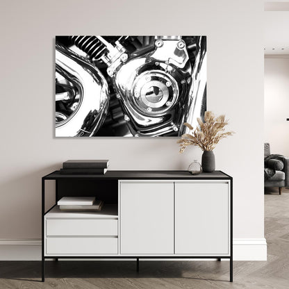 Aluminiumbild - Retro Technik Wohnbeispiel