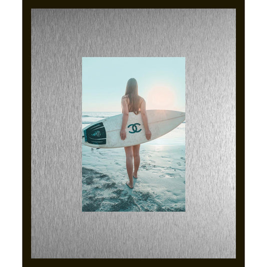 Rahmenbild mit Alupassepartout - Surfing Beach