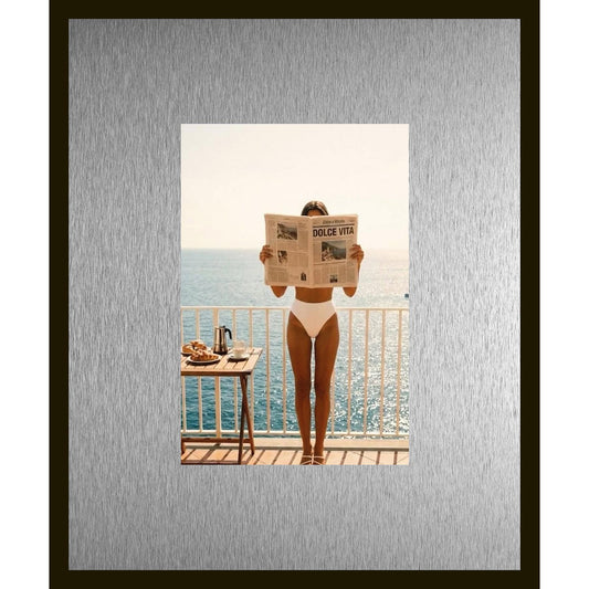 Rahmenbild mit Alupassepartout - Retro Magazine Dolce