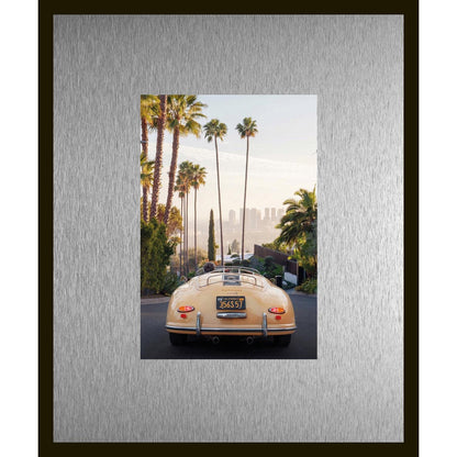 Rahmenbild mit Alupassepartout - Old Porsche Skyline