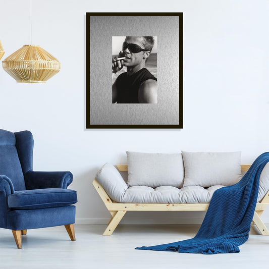 Rahmenbild mit Alupassepartout - Brad Pitt