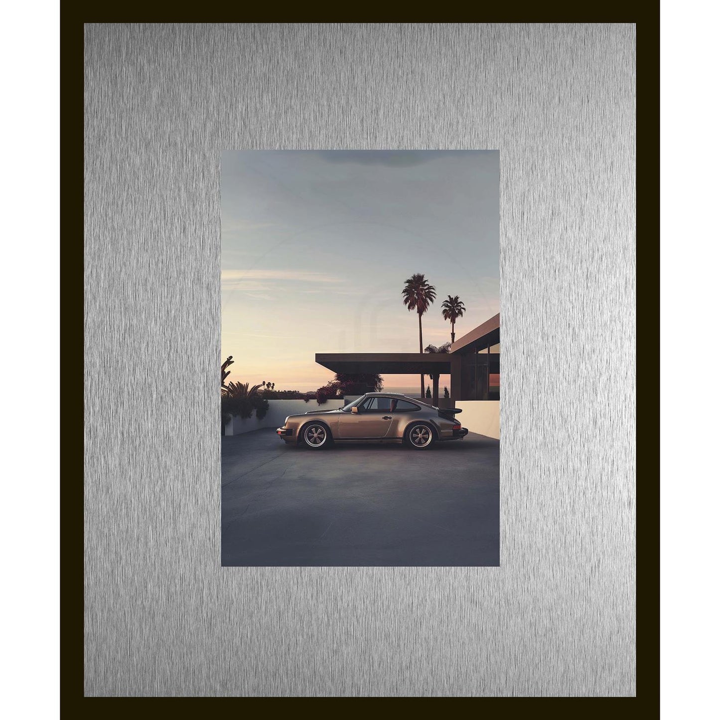 Rahmenbild mit Alupassepartout - Carrera Palms