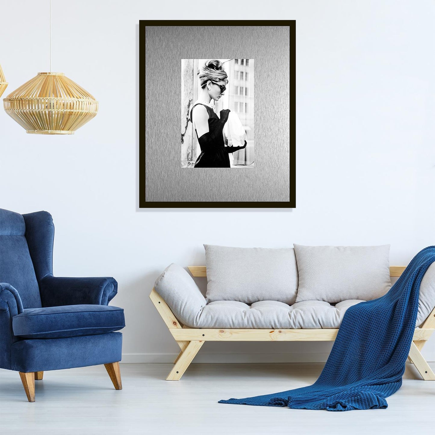 Rahmenbild mit Alupassepartout - Audrey Hepburn