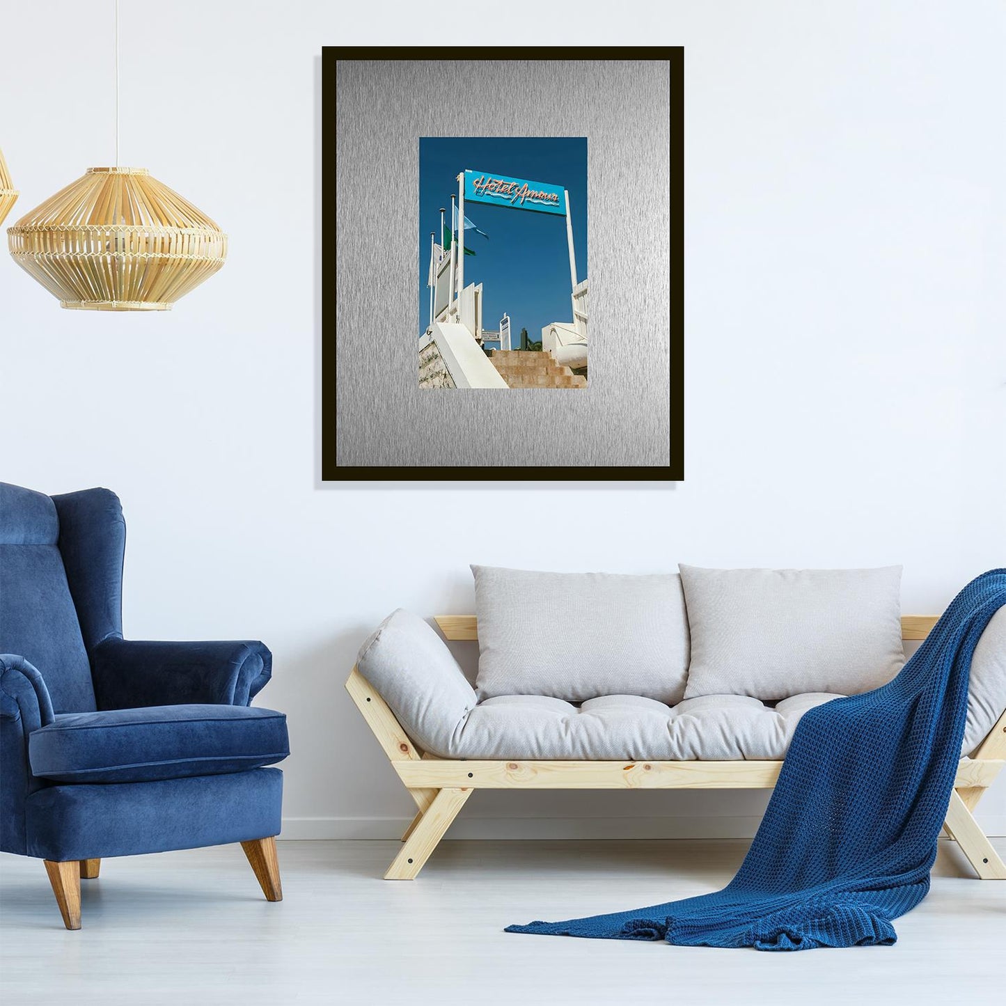 Rahmenbild mit Alupassepartout - Hotel Amour Retro