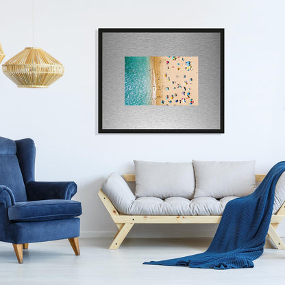 Rahmenbild mit Alupassepartout - Sunny Day Aerial View