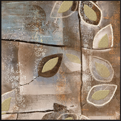 Leinwandbild mit Schattenfugenrahmen - Leafs 50x50cm