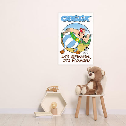 Leinwandbild - Die spinnen, die Römer! Obelix