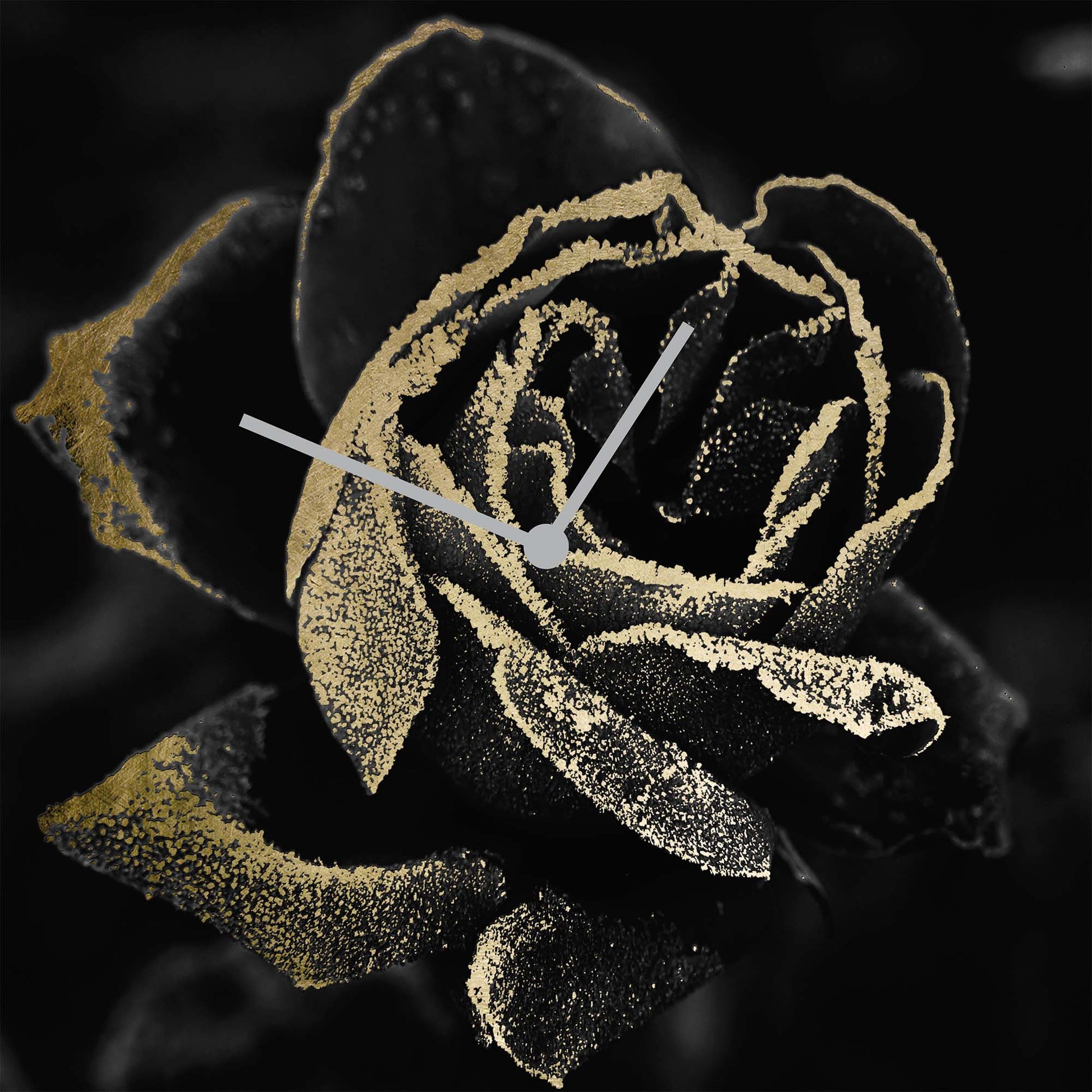 Black Rose Blattgold-Uhr