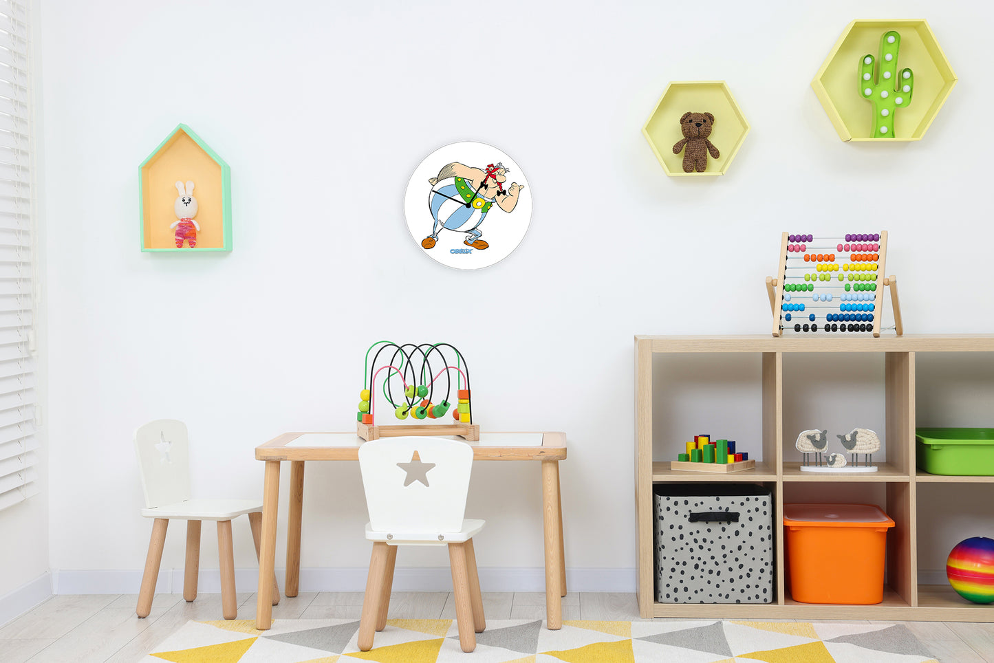 Acrylglas-Uhr - Obelix