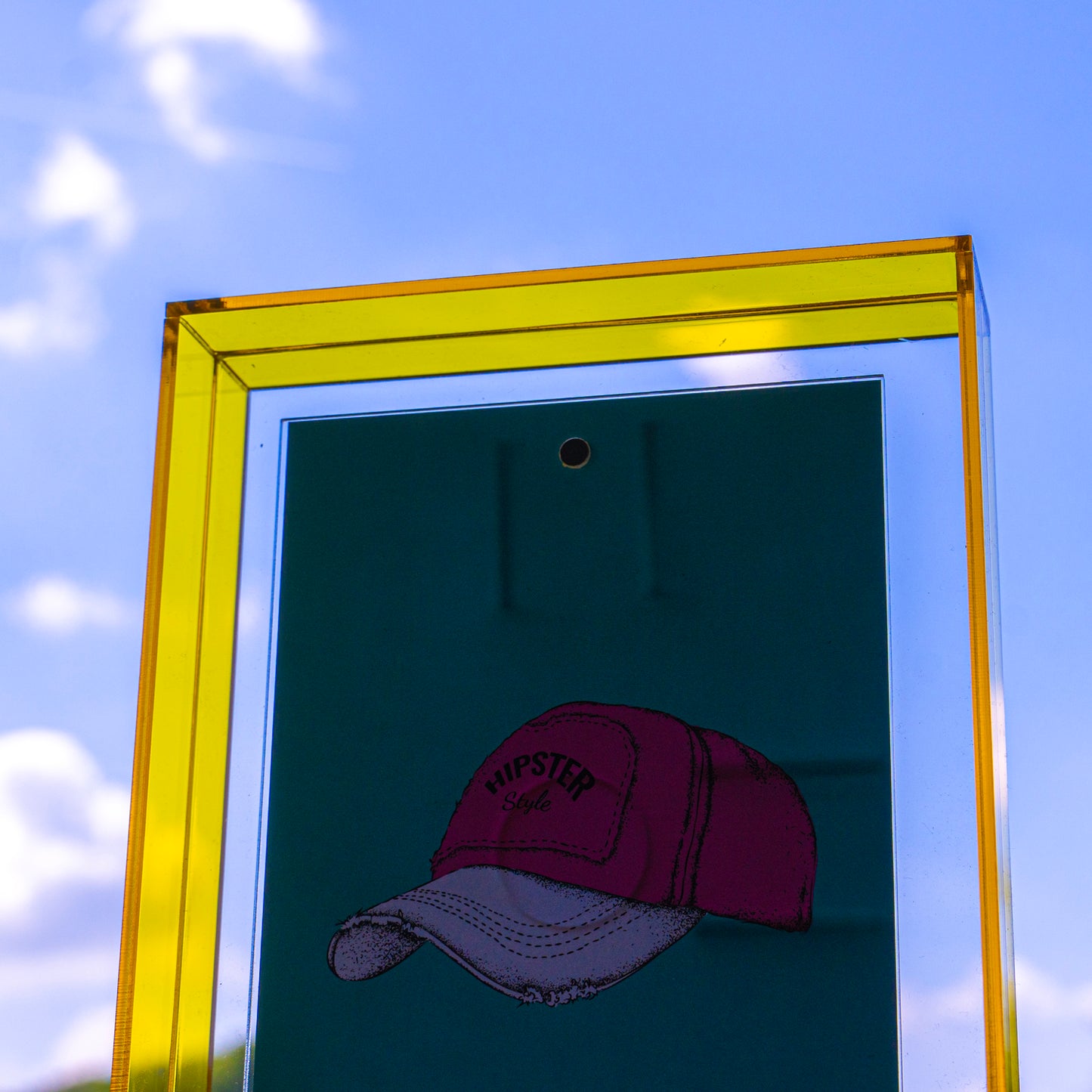 Acrylglas Bilderrahmen - Neon Gelb