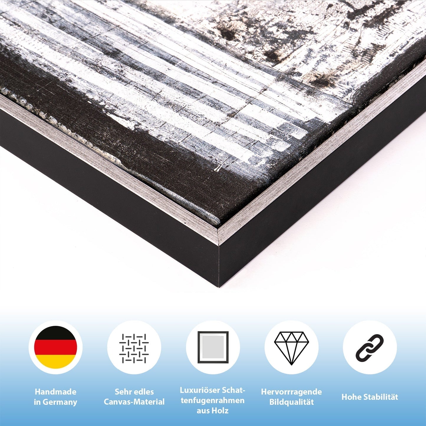 Leinwandbild mit Schattenfugenrahmen - Concept Zero 60x40cm