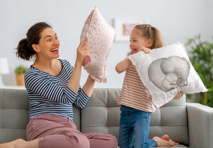 Kissenbezug - Elefantenfamilie