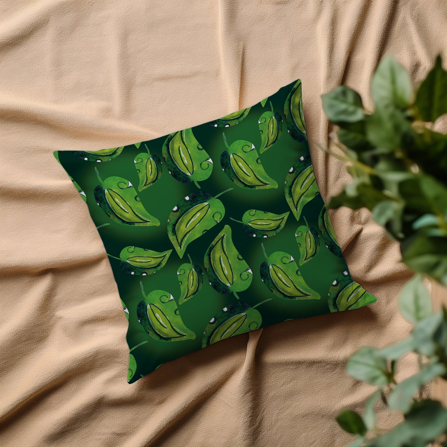 Kissenbezug - Green Leafes
