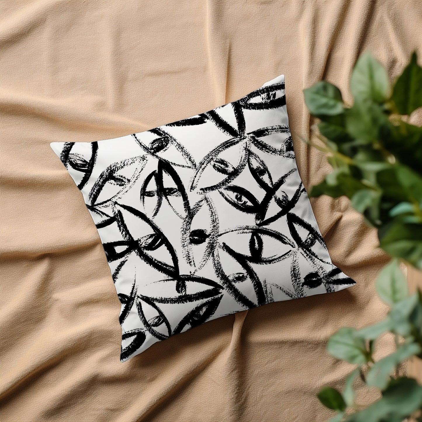 Kissenbezug - Schwarze Augen