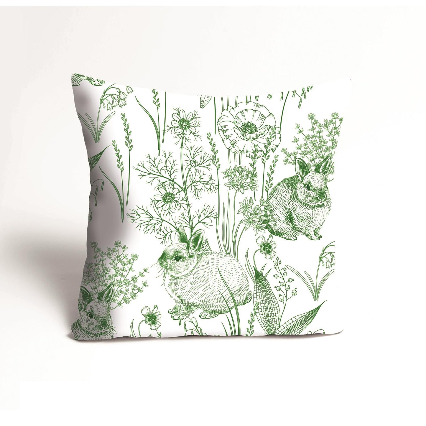 Kissenbezug - Hasen Green