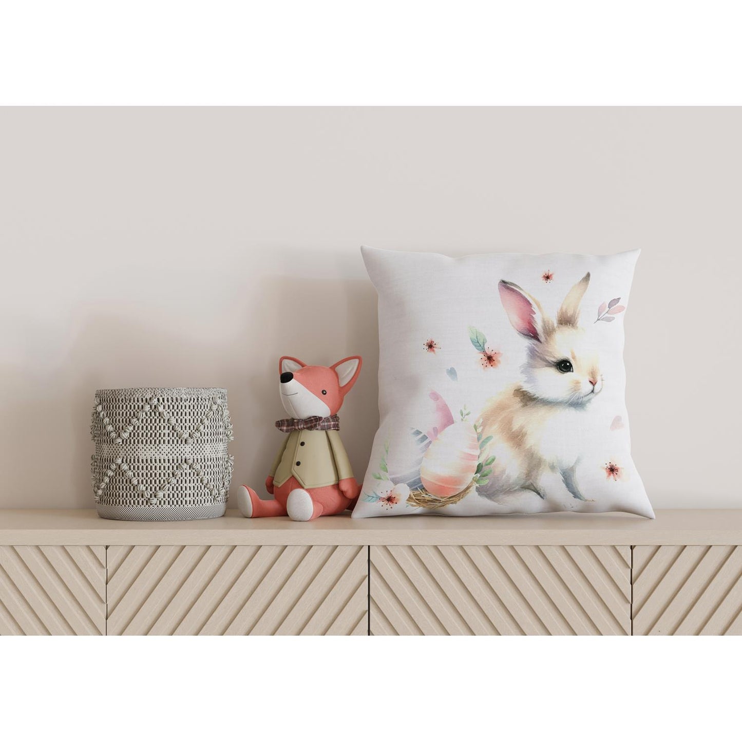 Kissenbezug - Hase mit Eiern