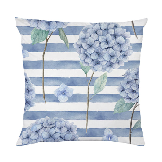 Kissenbezug - Flower Stripes Blue