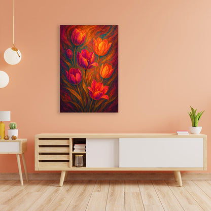 Acrylglasbild - Tulpenfeuer