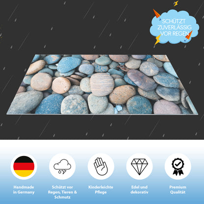 Lichtschachtabdeckung – Kieselsteine