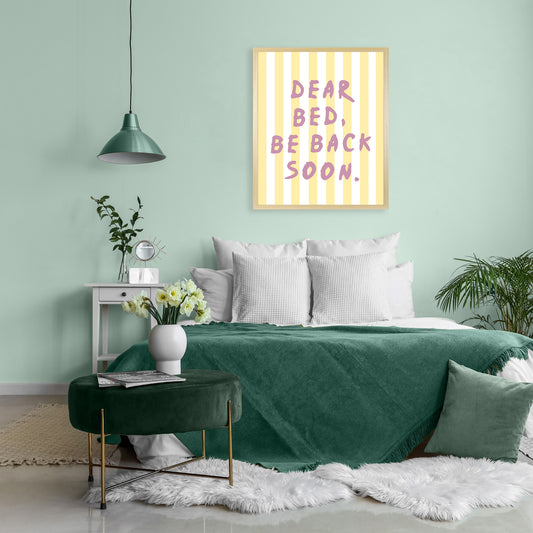Rahmenbild - Dear Bed, Be Back Soon Wohnbeispiel