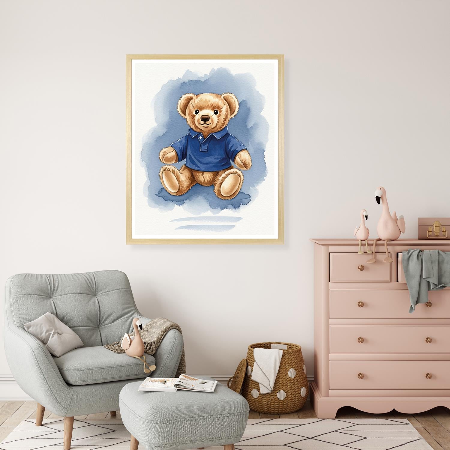 Rahmenbild - Teddy Blue Polo Wohnbeispiel