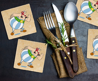 Steinuntersetzer-Set - Obelix