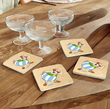 Steinuntersetzer-Set - Obelix