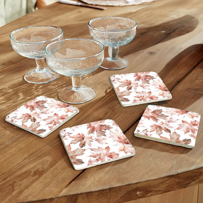 Steinuntersetzer-Set - Ahornblätter